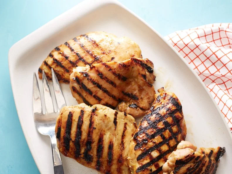 Rachael Ray's Honey Mustard and Red Onion Barbecued Chicken as seen on Food Network