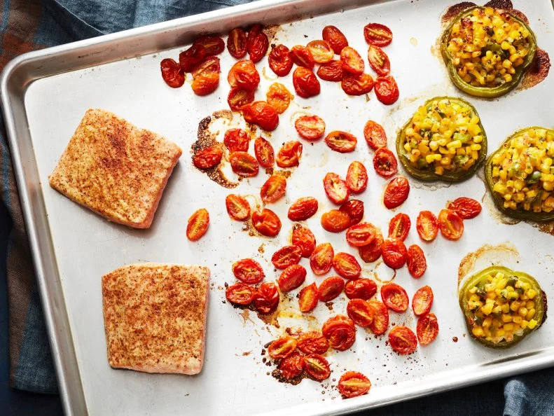 Food Network Kitchen’s Healthy BBQ Salmon Sheet Pan Dinner
