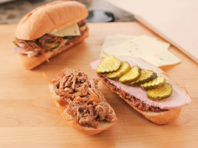 Close-up of Pop Pulled Pork Sandwich