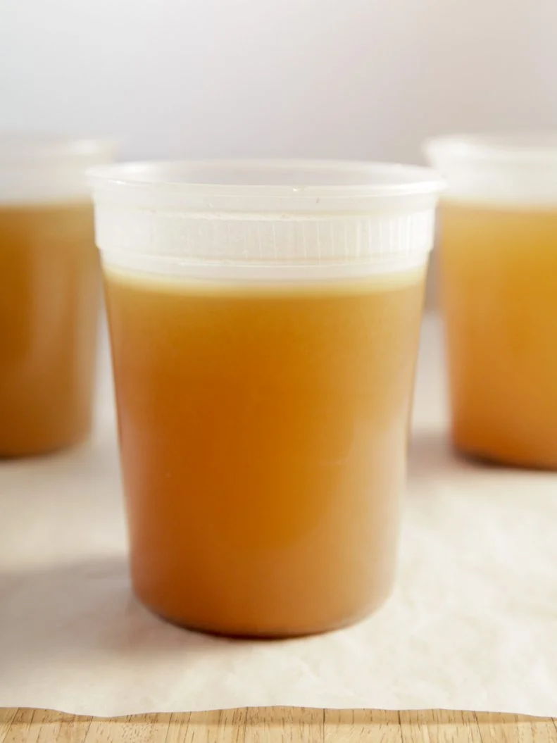 Close-up of Overnight Chicken Broth