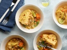 Food Network Kitchen's Slow-Cooker Freezer-Pack Cauliflower and Chickpea Curry, as seen on Food Network.