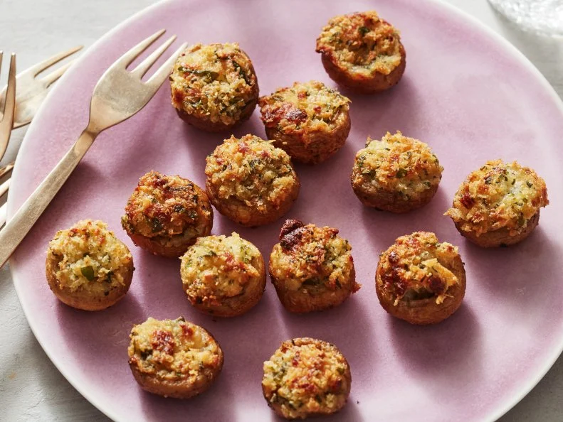 Food Network Kitchen’s Air Fryer Stuffed Mushrooms, as seen on Food Network.