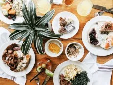A local favorite, Adele’s brunch brings out the best of the menu’s highlights out for a Sunday feast. The buffet is loaded with the restaurant’s tried-and-true favorites: JW chicken with salsa verde (named for partner chef Jonathan Waxman); a pecorino-laced kale salad; whole-roasted pig at the carving station. There’s also a house-made yogurt station and a solid variety of pastries, plus cocktails like Adele’s Milk punch — cognac and black rum infused with citrus and spices — or rosé sangria. At $28 per person (plus additional for beverages, tax, and gratuity), it’ll carry you through the end of the weekend.