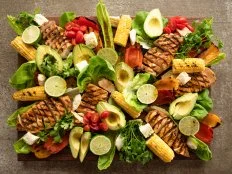 Close-up of Chicken Fajita Salad, as seen on The Pionner Woman, Season 22.