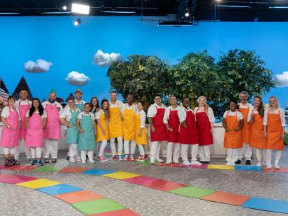 Contestants Alexis Nicole, Robert Nieto, Mona Marwaha, Andrew Fuller, Reva Alexander-Hawk, Cinthya Romriell, Eric Kroeker, Brittani Diehl, Grace Pak, Jordan Pilarski, Jamilla Phillip, Miriam Adar, Deva Williamson, Ray Miranda-Vizcaino, Jewel Johnson, Linda Khachadurian, Thierry Aujard, Tiffany Lightfoot, Sasha Naryzhny, Deavynne Millward,  as seen on Candyland, Season 1.