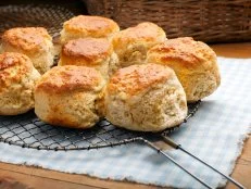 Scones cooling on a wire rack