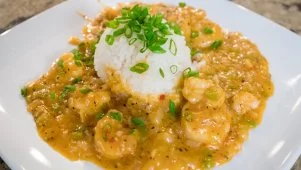 Gulf Shrimp and Cajun Etouffee