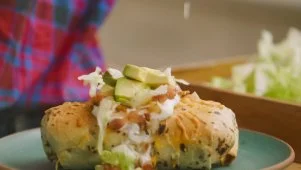Popcorn Shrimp Chimichanga