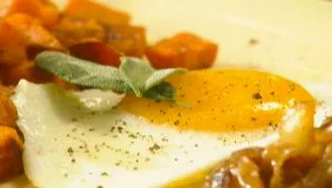 Sweet Potato Hash & Fried Eggs