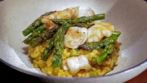 Trout Almondine with Beans