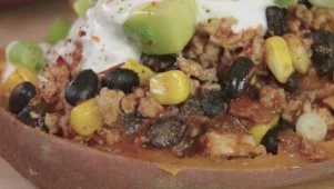 Turkey Taco Sweet Potatoes