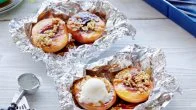 Grilled Peach Crisp Foil Packs