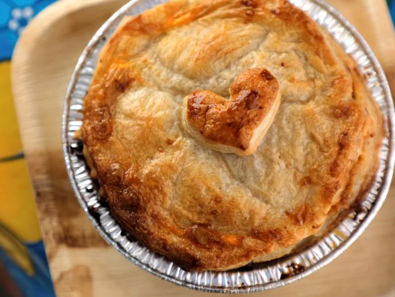 The Chicken and Chipotle Pie as served at Aly's Taos Eats in Taos, New Mexico, as seen on Food Network's Diners, Drive-Ins and Dives, season 36.