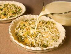 "soft light used, while preparing quiche"
