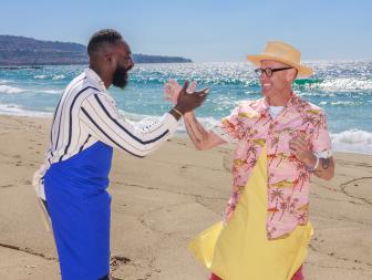 Mentors Brian Malarkey and Eric Adjepong, as seen on Beachside Brawl, Season 2.