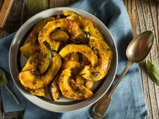 Homemade Autumn Baked Acorn Squash with Brown Sugar Glaze