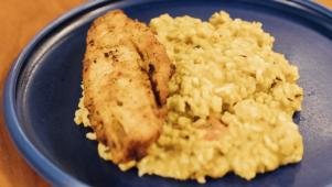 Kitchri with Fried Butter Fish