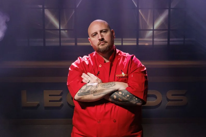 Chef Pat Pascarella poses, as seen on Chopped: Legends, Season 59.