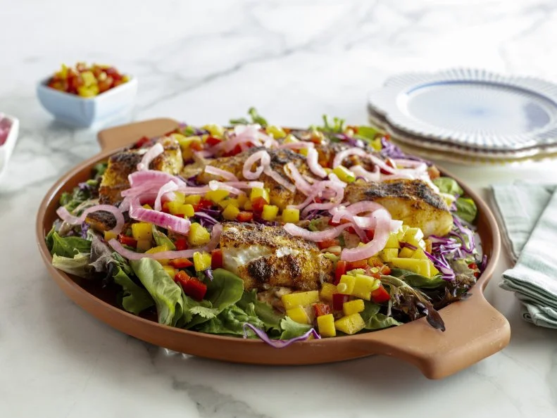 Close-up of Fish Taco Salad, as seen on The Pioneer Woman, Season 38