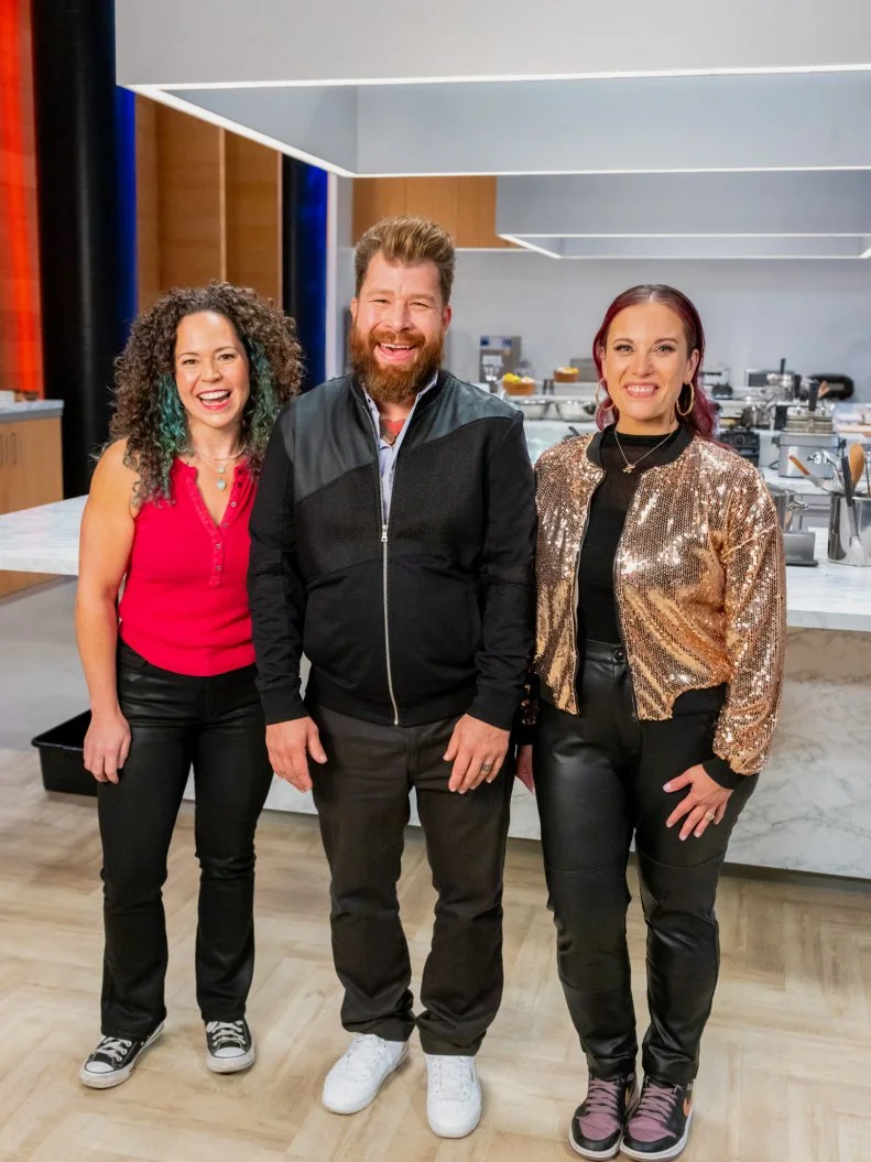 Contestants Stephanie Izard, Jonathon Sawyer and Karen Akunowicz, portrait, as seen on Wildcard Kitchen, Season 2.