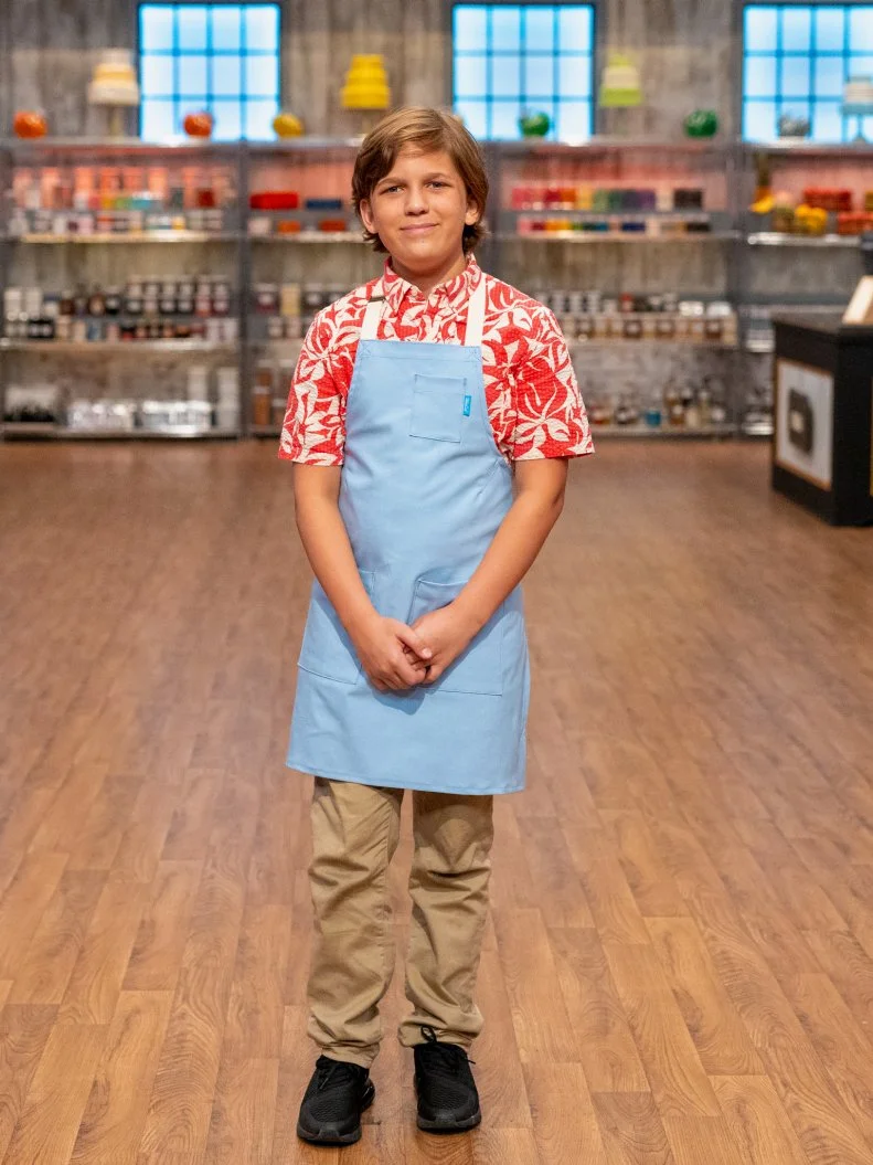 Contestant Pierce Sario, portrait, as seen on Kids Baking Championship, Season 13.