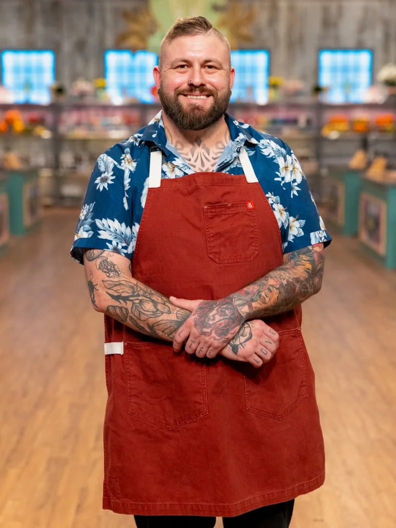 Contestant Julian Perrigo-Jimenez, portrait, as seen on Spring Baking Championship, Season 11.