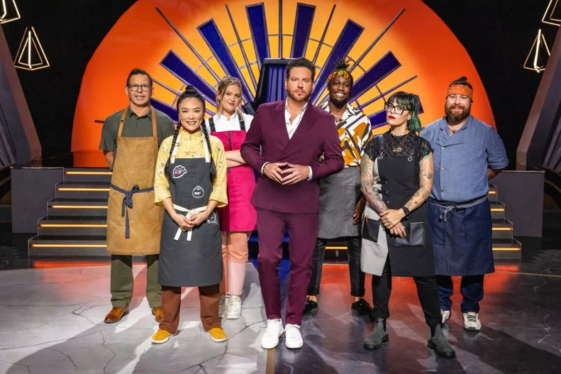 host and competitors of House of Knives on Food Network