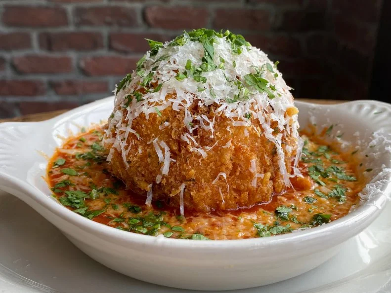 Rice Balls as Served at Scopa Italian Roots in Venice, California, as seen on Diners, Drive-Ins and Dives: Take Out.