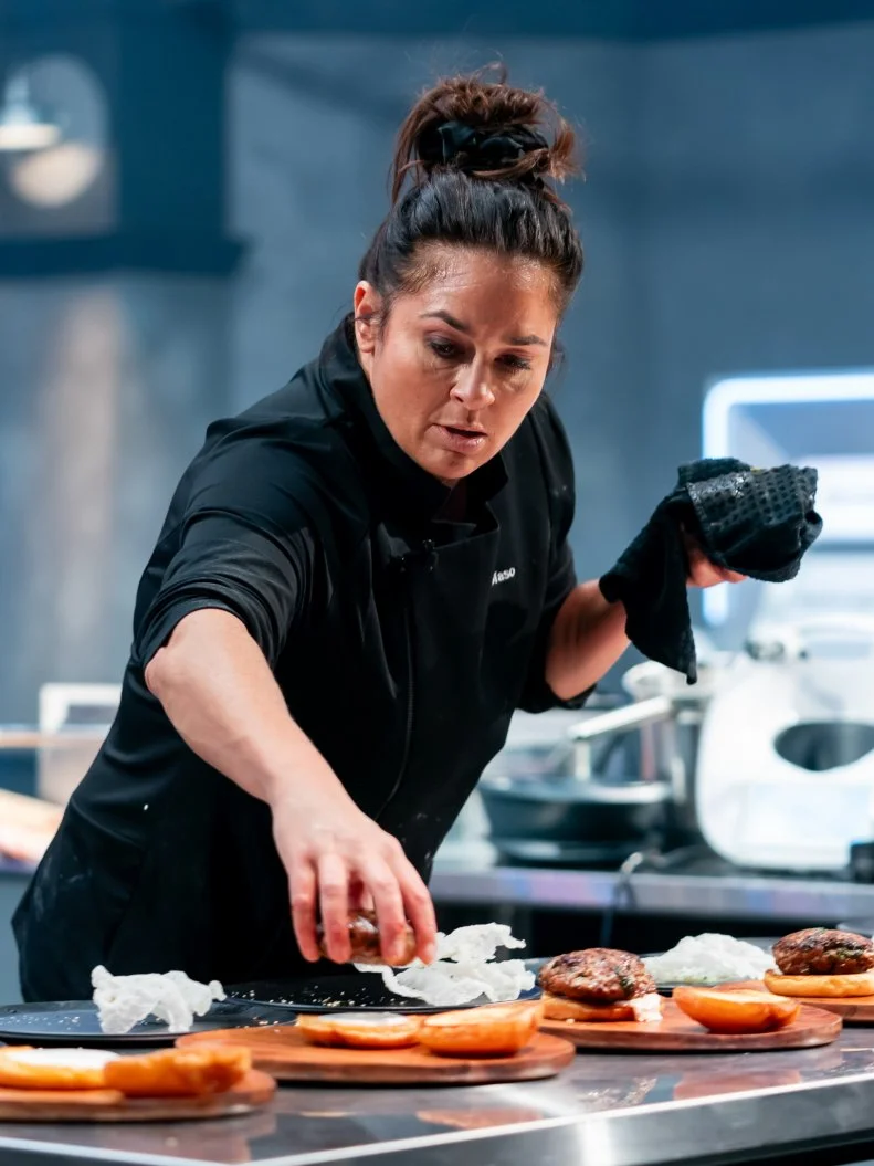 Contestant Antonia Lofaso during the Finals Matchup, as seen on Tournament of Champions, Season 5.