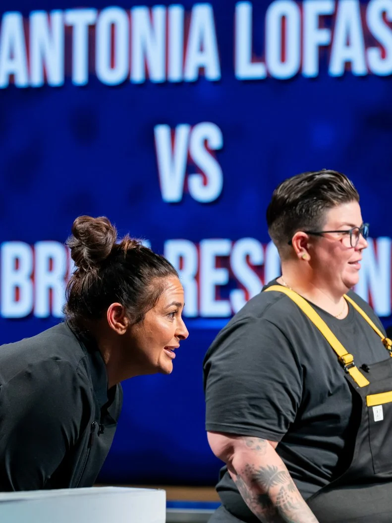 Contestants Antonia Lofaso and Britt Rescigno, as seen on Tournament of Champions, Season 6.