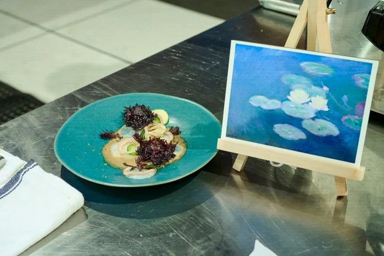 Beauty shot of contestant Elia Aboumard's Works of Art dish,as seen on 24 in 24: Last Chef Standing, Season 2.