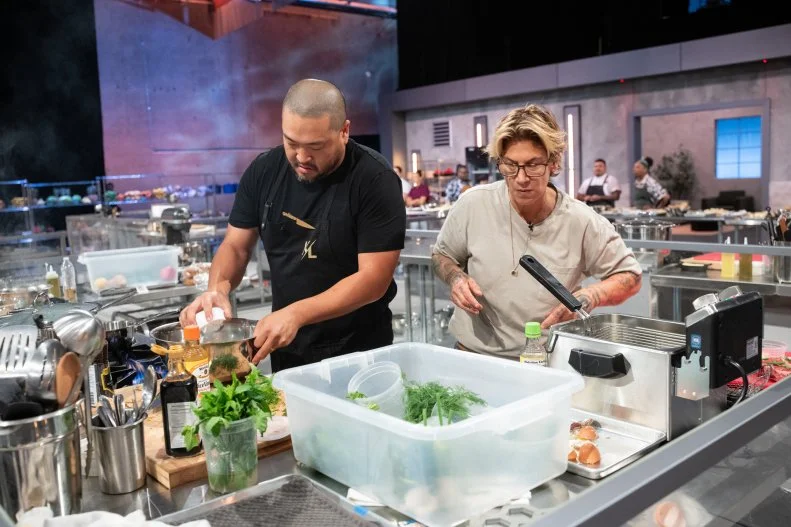 Chef Michele Ragussis and Chef Kevin Lee go head to head, as seen on 24 in 24: Last Chef Standing, Season 2.