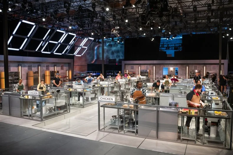 Chefs Stephanie Izard, Marc Murphy, Nini Ngyuen, Laurence Louie, Ashleigh Shanti, Lawrence “Lt” Smith Iii, Damaris Phillips, Ilan Hall, Kelsey Murphy, Gabriele Bertaccini, Bryan Voltaggio, Leslie Daniel, Michele Ragussis, Star Maye, Elia Aboumrad, Jonathon Sawyer, Sam Cruz, Kevin Lee, Dara Yu, Brittanny Anderson, Arturo Leighton, Zurisadai “Zuri” Resendiz, Kathleen O’Brien-Price, Richie Farina and their stations, as seen on 24 in 24: Last Chef Standing, Season 2.
