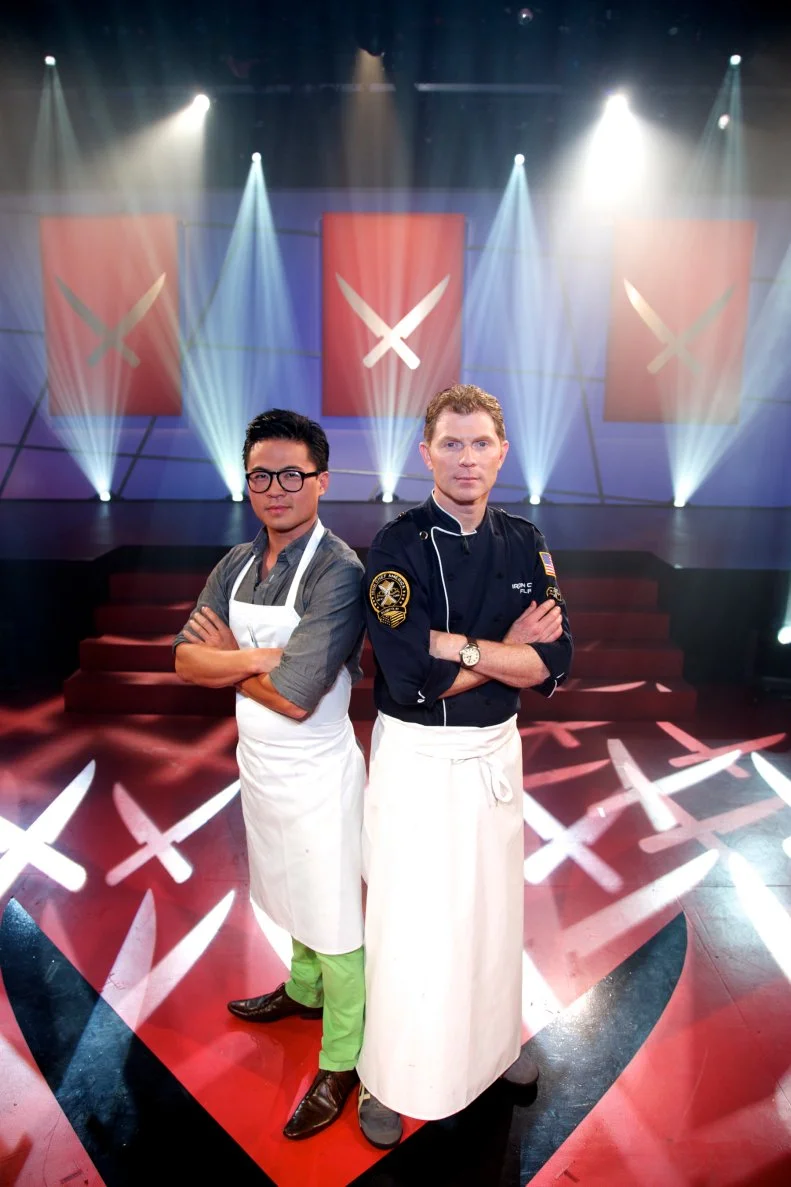 Bobby Flay and Viet Pham on Iron Chef America