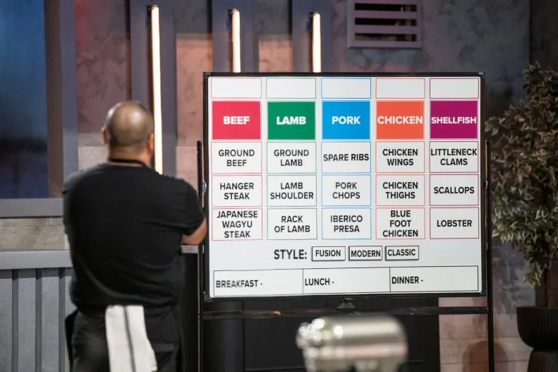 Chef Kevin Lee picks ingredients, as seen on 24 in 24: Last Chef Standing, Season 2.