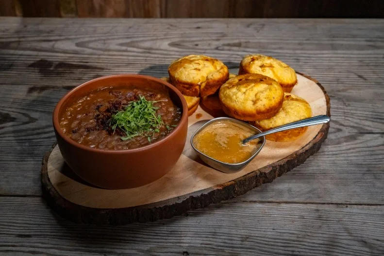 Appalachian Soup Beans With Cornbread and Honey Butter