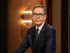 Host Ted Allen as seen on Chopped: Name Your Price Tournament, Season 61.