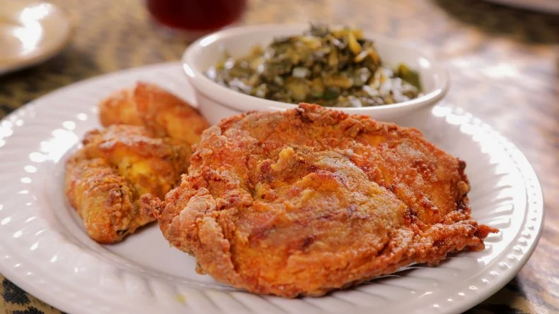 Big Mama's Oven-Fried Chicken as Served at Big Mama's Kitchen and Catering in Omaha, Nebraska, as seen on DDD Nation, Special.