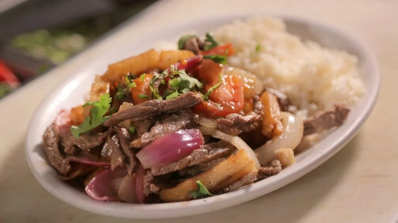 The Lomo Saltado as Served at Taste of Peru in Chicago, Illinois, as seen on DDD Nation, Special.