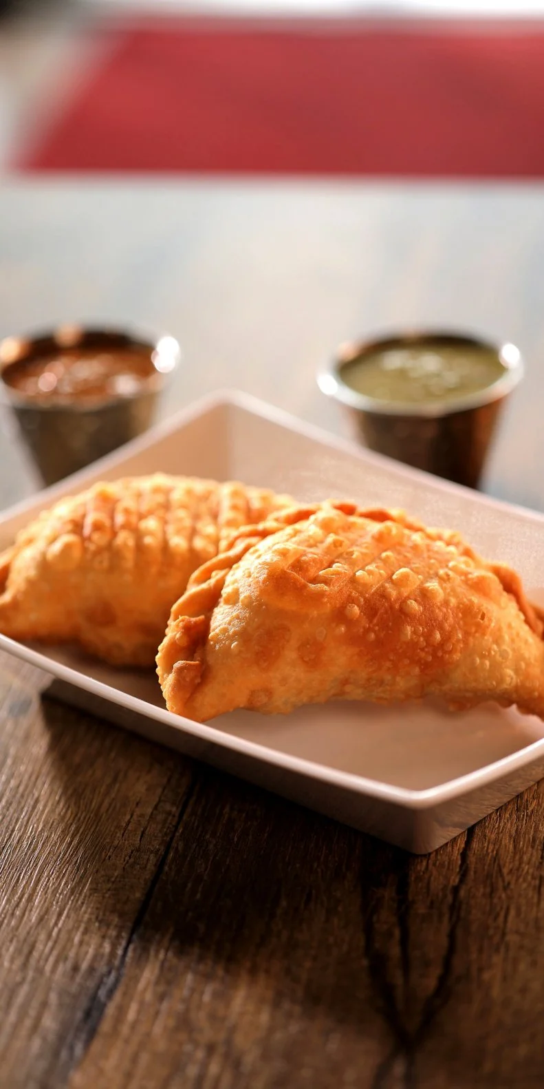 Empanadas, as served by  Tango’s Empanadas, located in Boise Idaho – as seen on Food Network’s Diners, Drive-Ins and Dives, Season 37. 
