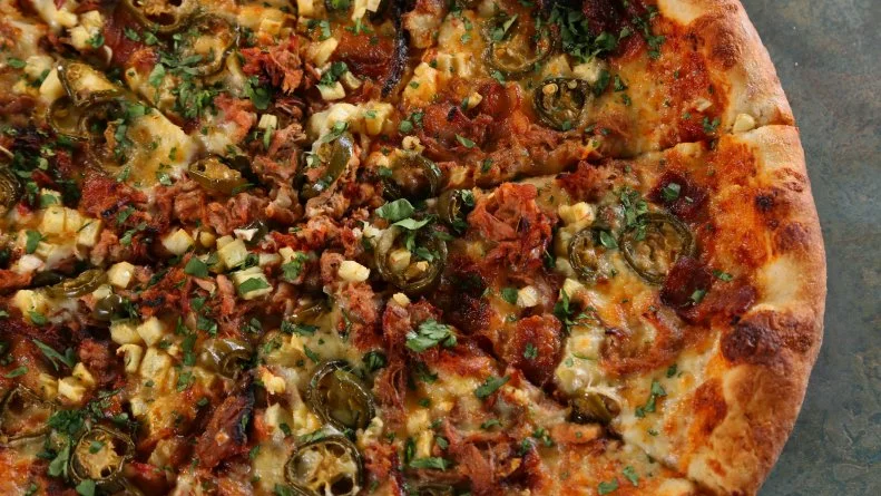 BBQ Maui Wowie pizza at Those Guys Pies in Las Vegas