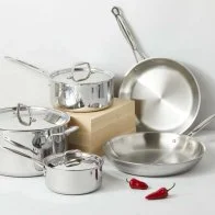 Goldilocks 8-Piece Try-Ply Stainless Cookware Set Plus